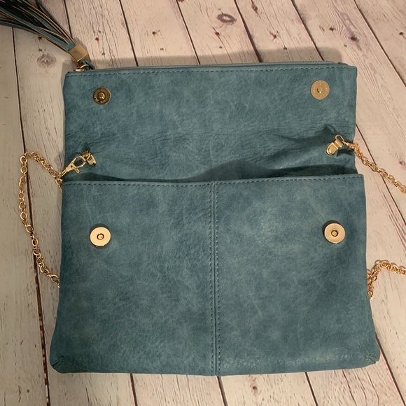 Moda Luxe Tiffany Blue Crossbody / Clutch - Picture 7 of 15